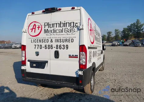 2021 Ram Promaster 1500 High Roof 136 Wb z USA, uszkodzony, nr VIN 3C6LRVBG1ME533442